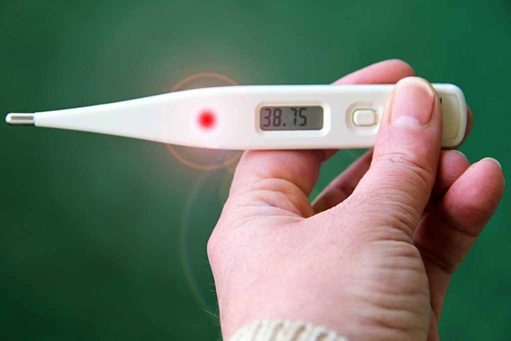 thermometer, fever, number